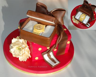giftbox with watch - Cake by katarina139