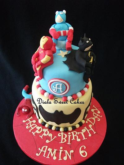 Supper heroes cake - Cake by DialaSweetCakes