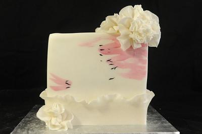 Pink and White with Ruffles - Cake by Sugarpixy