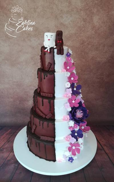 Chocolate wedding cake - Cake by Zaklina