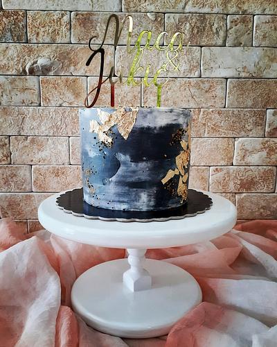 Whipped cream cake 🖤 - Cake by Cakes_bytea