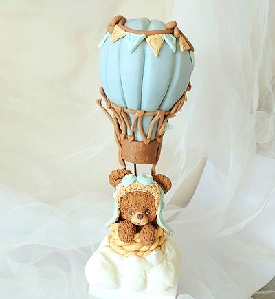 Teddybear and Hot Air Balloon  - Cake by Martha Roz