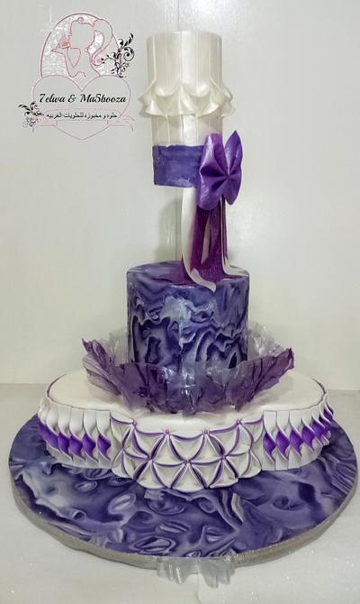 Gravity defying wedding cake - Cake by Zahraa Fayyad