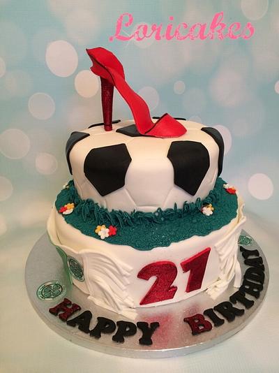 Girly football cake - Cake by Loricakes