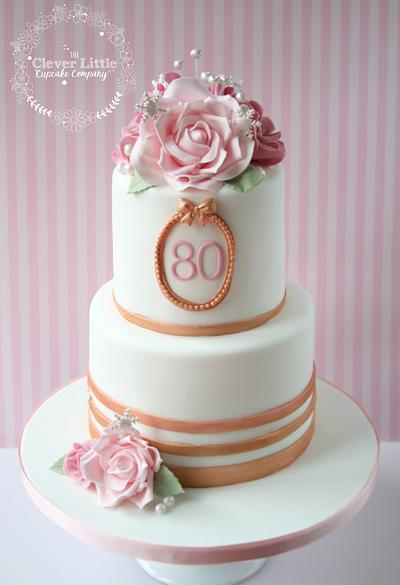 80th Birthday Cake - Cake by Amanda’s Little Cake Boutique