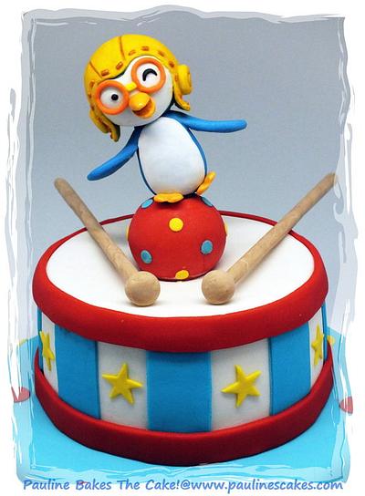 Pororo With A Difference ... The Winking Little Penguin With His Balancing Act! - Cake by Pauline Soo (Polly) - Pauline Bakes The Cake!