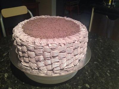 Basket Weave Purple Cake - Cake by Sweet Creative Cakes by Jena