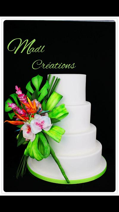 Wedding cake exotique wafer paper - Cake by Cindy Sauvage 