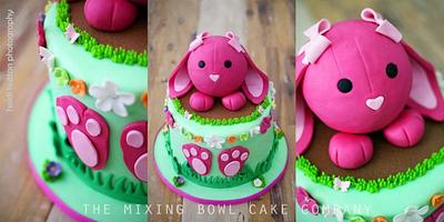 Pink Bunny - Cake by The Mixing Bowl Cake Company 