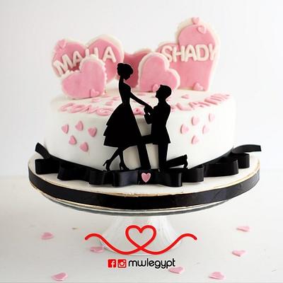 engagement cake  - Cake by made with love