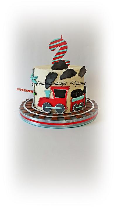 Train cake - Cake by Fondantfantasy