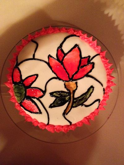 Simple Flower - Cake by Bagahu's Buttercream & More