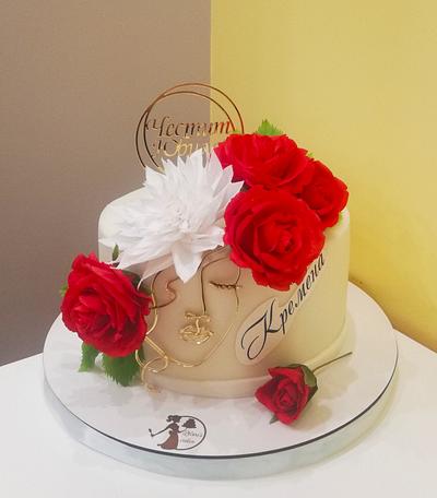 Roses and dahlias - Cake by Nora Yoncheva