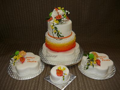 Wedding set - Cake by irenap