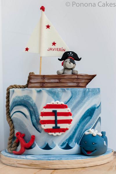 Piprate bear going for a sail ride - Cake by Ponona Cakes - Elena Ballesteros
