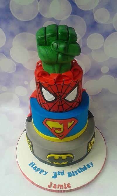 Marvels superheros - Cake by Jenny Dowd