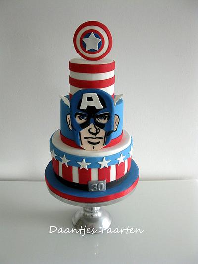 Captain America - Cake by Daantje