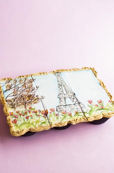 Framed Painting on Cupcakes - Cake by Delicia Designs