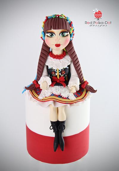 Krakowianka - for 'Sugar Dolls Around the World' Collaboration - Cake by RED POLKA DOT DESIGNS (was GMSSC)