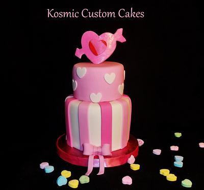 Valentine's Mini ~ 3" & 4"  - Cake by Kosmic Custom Cakes