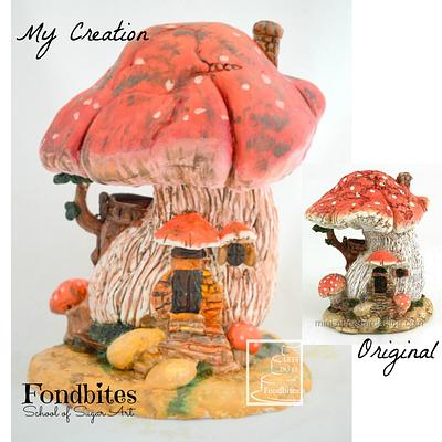 Mushroom Fairy House - Cake by Subhashini Ramsingh