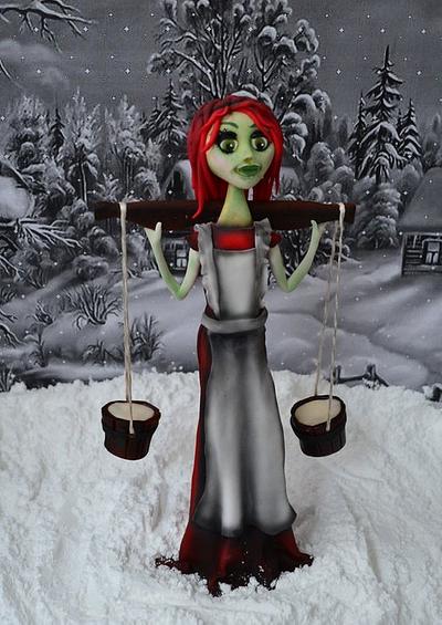 Milk maid in the snow - Cake by Karen Keaney