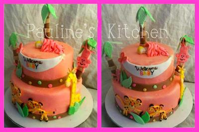 jungle baby shower - Cake by Paulineskitchen