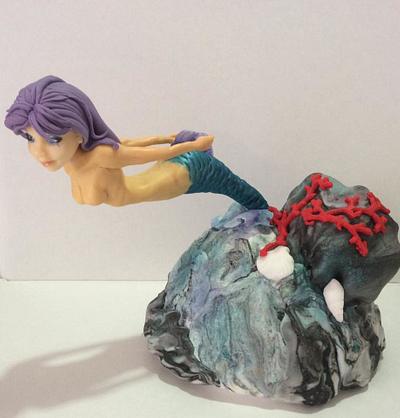 violet mermaid  - Cake by MELANIASCAKEATELIER