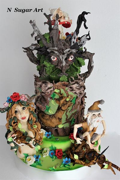 Enchanted woods , Around the world in sugar collaboration - Cake by N SUGAR ART
