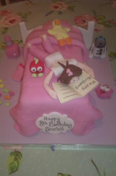 Girl on a bed cake - Cake by suzanne Mailey