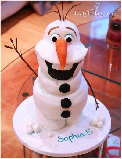 3D Olaf - Cake by Katy Davies