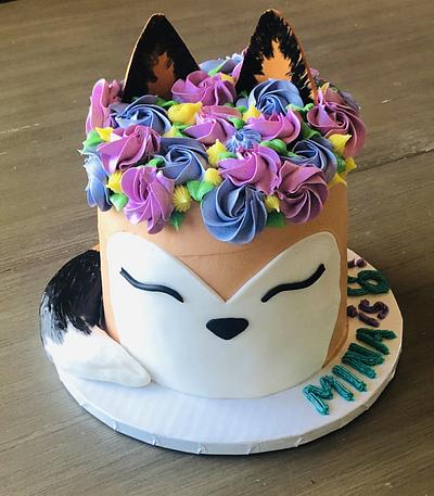Fox birthday cake  - Cake by MerMade