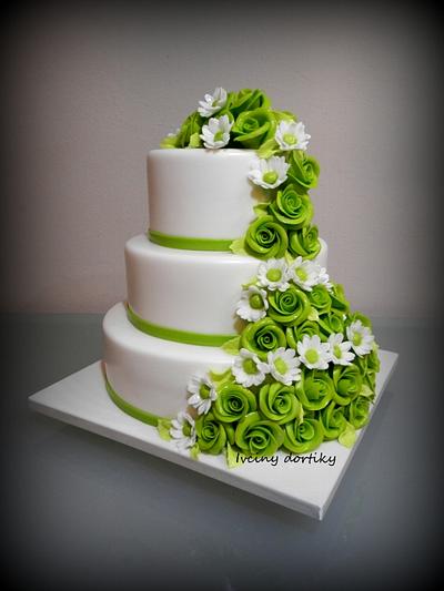 Svatebni zeleny  - Cake by Ivciny dortiky