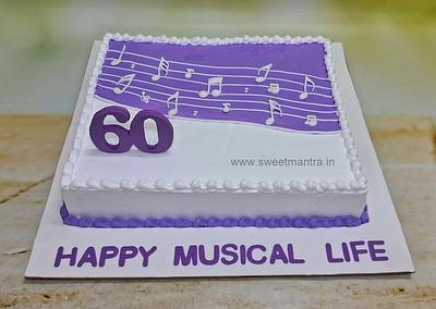 60th Birthday Music cake - Cake by Sweet Mantra Homemade Customized Cakes Pune