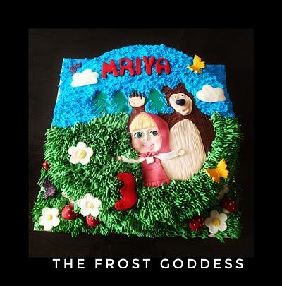 Masha and the bear - Cake by thefrostgoddess