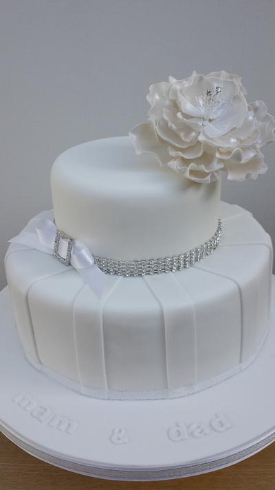 Diamond Wedding - Cake by Heathers Taylor Made Cakes