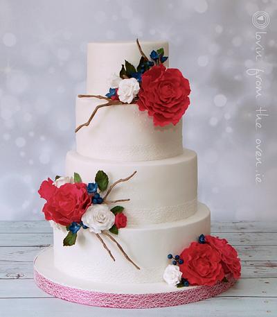 Pink Floral Wedding Cake - Cake by Lovin' From The Oven