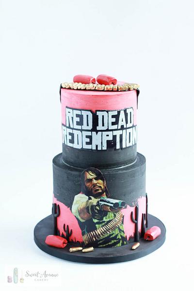 Red Dead Redemption gaming cake - Cake by Sweet Avenue Cakery