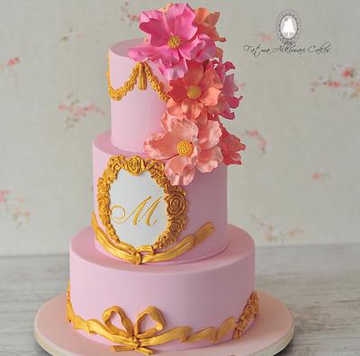 victorian style cake - Cake by Fatma Alkuwari Cakes