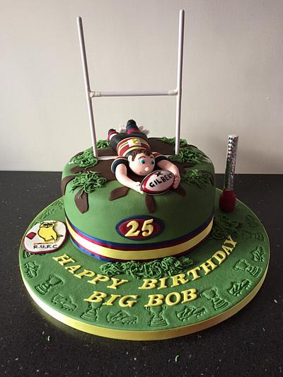 Rugby cake  - Cake by Donnajanecakes 