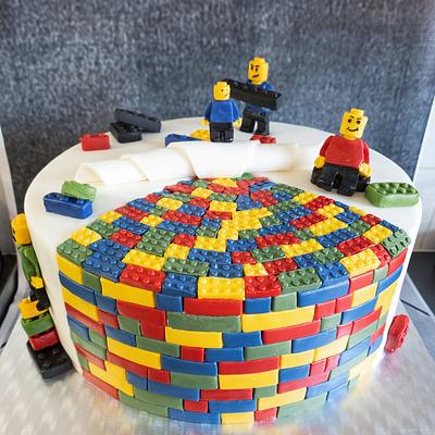 Lego themed cake  - Cake by Crazy cake lady 