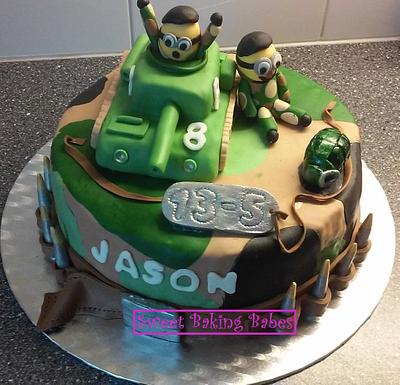 Two Minions joined the Army! - Cake by Sweet Baking Babes