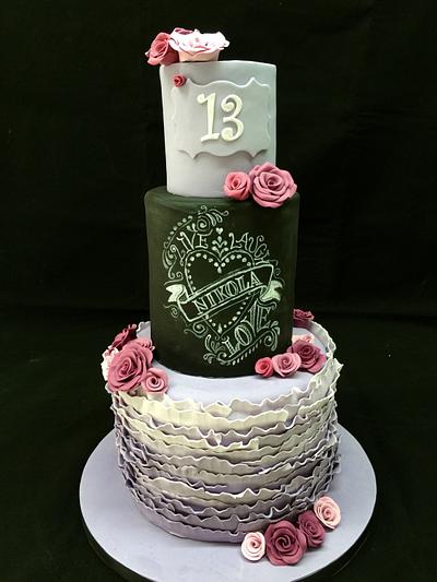 Chalkboard cake - Cake by Galatia