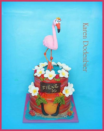 Flamingo cake - Cake by Karen Dodenbier