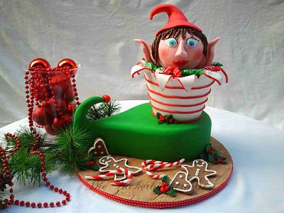 X-mas Cake with little Elves ;-) - Cake by Sandy's Cakes - Torten mit Flair