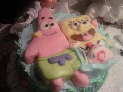 Sponge Bob and friends - Cake by dledizzy