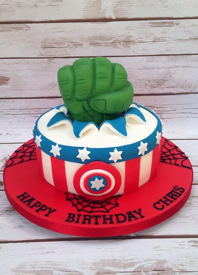 Superheroes!  - Cake by The Cake Bank 