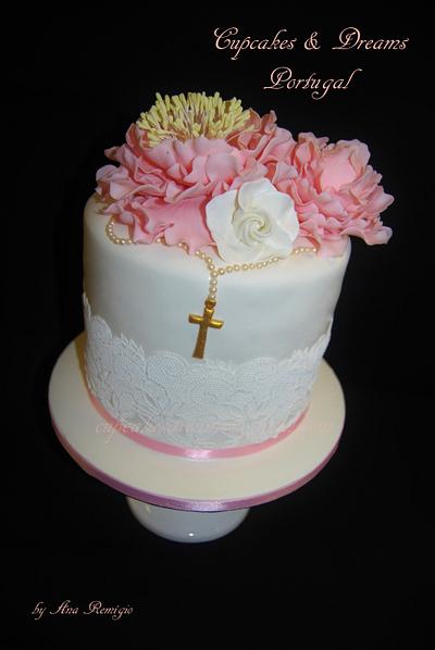 TWINS 1st COMMUNION - Cake by Ana Remígio - CUPCAKES & DREAMS Portugal