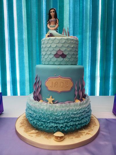 Mermaid cake and candy buffet - Cake by SuesHobbyCakes