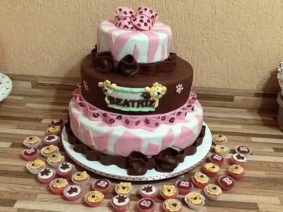 Baby girl shower cake - Cake by claudia borges
